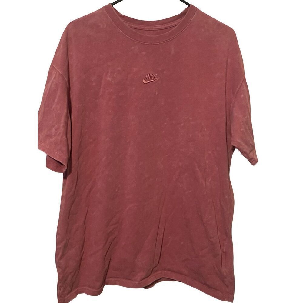 Nike Mens Pink White Loose Fit Sportswear Max90 Oversized T-Shirt Size Large